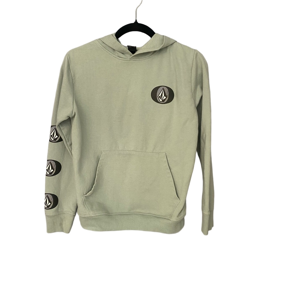 Volcom Light Blue Logo Hoodie Sweatshirt Small